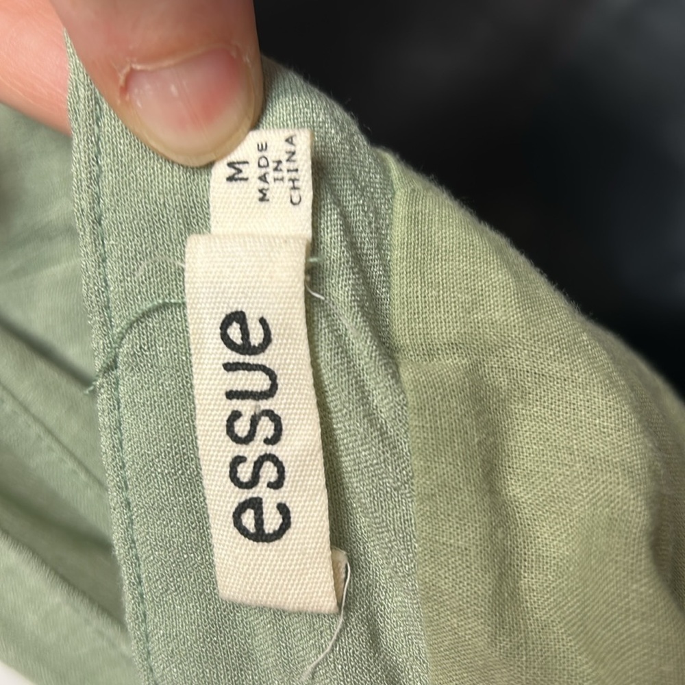 Essue Green Sleeveless Jumpsuit with Square Neck Size M - Picture 5 of 7